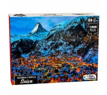 Quebra Cabeça 1000 Peças Zermatt - Suíça - Pais e Filhos