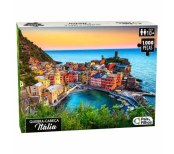 Quebra-Cabeça - 1000 Peças - Cinque Terre - Itália - Pais e Filhos