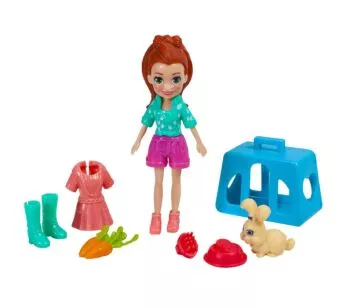 Conjunto e Mini Boneca - Polly Pocket - Lila e Coelhinha - Mattel