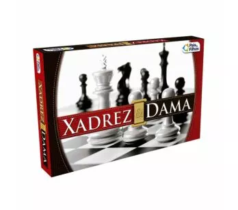 Jogos de Tabuleiro - 2 em 1 - Xadrez e Dama - Pais e Filhos