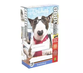 Quebra-Cabeça - 1000 Peças - Instadog - Bull Terrier - Grow