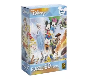 Quebra-Cabeça Infantil - Puzzle - 60 Peças - Disney - Grow
