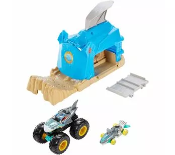 Lançador de Veículos - Hot Wheels - Monster Trucks - Shark Wreak - Mattel