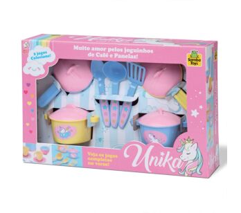 Joguinho de Panelinha Infantil - Panelas Unicórnio - Unika - Samba Toys