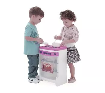 Fogão Estufa Infantil - Casinha Flor Estilo - Xalingo