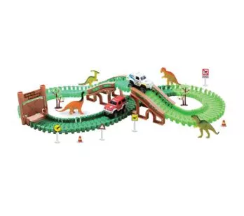 Pista com Carrinho - Trilha dos Dinossauros - 166 Peças - Braskit
