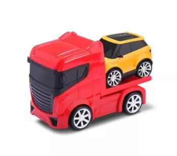 Caminhão Top Motors Guincho e Carrinho - Vermelho - OMG Kids