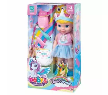 Boneca Unicórnio Faz Xixi - Baby’s Collection - Super Toys