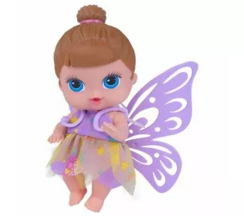 Mini Boneca - Baby’s Collection - Fada - Morena - Super Toys