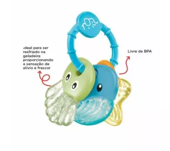 Mordedor Resfriável com Água - Amigos do Mar - Azul - Multikids