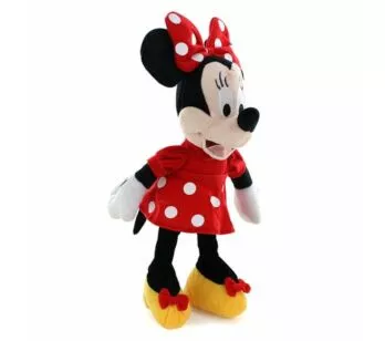 Pelúcia Minnie com Som - 33 cm - Vestido Vermelho - Multikids