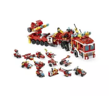 Blocos de Montar - 12-1 - Cubic City Bombeiro - Resgate - 557 peças - Multikids