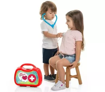 Kit Médico Infantil - Imaginativa Meu Consultório - Maleta Vermelha - TaTeTi