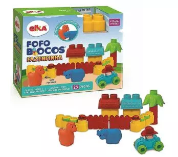 Blocos de Montar - Fofo Blocos Fazendinha - 25 Peças - Elka
