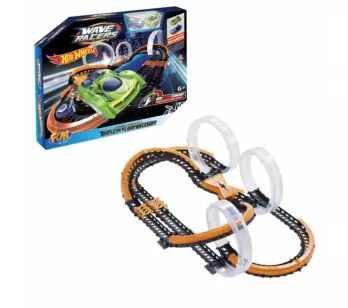 Pista de Corrida Hot Wheels - Wave Racers Triple SkyLoop - Fun