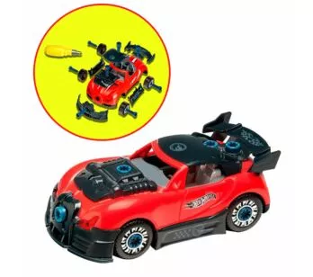 Carro Tunado - Monte e Desmonte - Hot Wheels - Vermelho - Fun