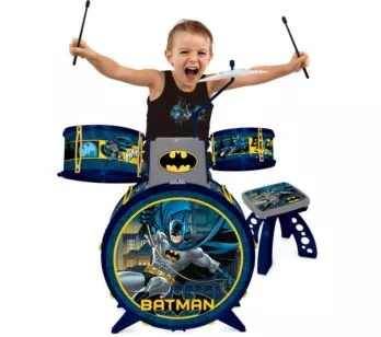 Bateria Infantil com Banquinho - Batman - Fun