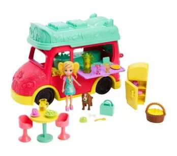 Boneca e Veículo - Polly Pocket - Food Truck 2 em 1 - Mattel