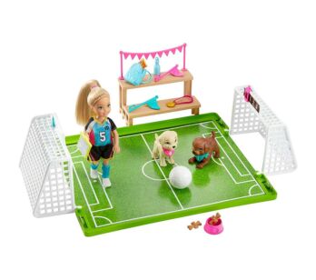 Boneca Chelsea - Barbie Dreamhouse - Futebol com Cachorrinhos - Mattel