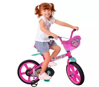 Bicicleta Aro 14 com Rodinhas - LOL Surprise - Bandeirante