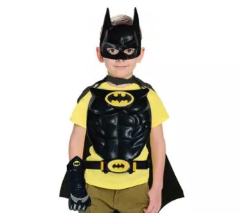Conjunto e Fantasia - Máscara - Capa - Batman - Liga da Justiça - Rosita