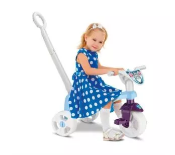 Triciclo Com Haste Removível - Triciclo Tchuco Snow - Samba Toys