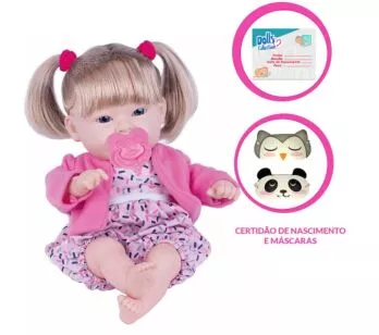 Boneca Bebê Feliz - Dolls Collection - Menina - Super Toys
