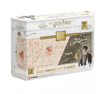Quebra-Cabeça Panorâmico - 500 Peças - Harry Potter - Brilha no Escuro - Grow