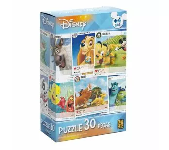 Quebra Cabeça Infantil 30 Peças Disney - Grow