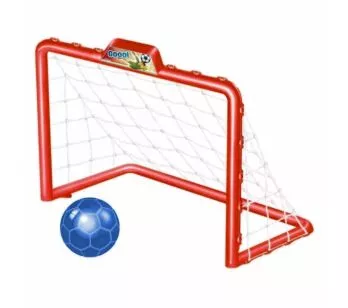 Mini Trave Infantil com Bola - Chute a Gol - Vermelho - Líder