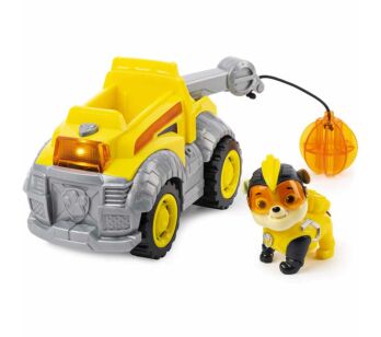 Figura e Veículo - Super Paws - Deluxe - Patrulha Canina - Rubble - Sunny