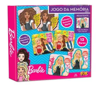 Jogo da Memória - Barbie - 24 Peças - Fun Divirta-se
