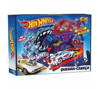 Quebra Cabeça 48 Peças - Hot Wheels - Fun Divirta-se