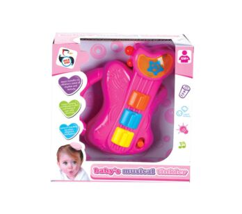 Guitarra Baby Musical Infantil com Som e Luz - Rosa - Pica-Pau Brinquedos