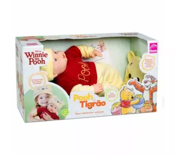 Boneca Bebê - Fantasias - Disney - Pooh e Tigrão - Ursinho Puff - Roma