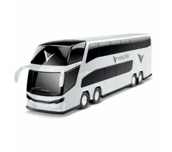 Ônibus Viação - Petroleum - 32 cm - Branco - Roma