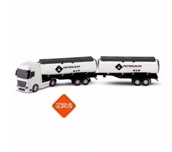 Caminhão Tanque Duplo - Petroleum - Branco - Roma