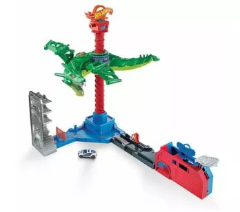 Conjunto e Pista - Hot Wheels City - Ataque Aéreo do Dragão - Mattel