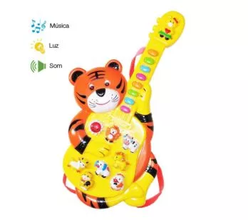 Guitarra Musical Infantil - Minha Guitarrinha - Tigre - DM Toys