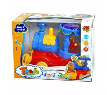 Trenzinho Carrossel - Bate e Volta - Som e Luzes - Colorido - DM Toys