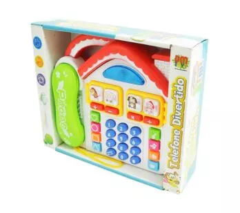 Telefone Divertido Casa - Luzes e Sons - Colorido - DM Toys