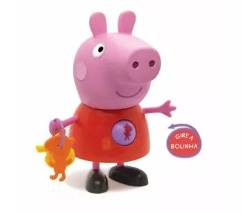 Boneca Articulada - Peppa Pig - Peppa com Atividades - 24 cm - Elka