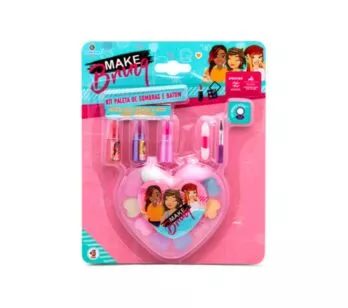 Kit Maquiagem Infantil - Make Brinq - Paleta de Sombras e Batom - Polibrinq 