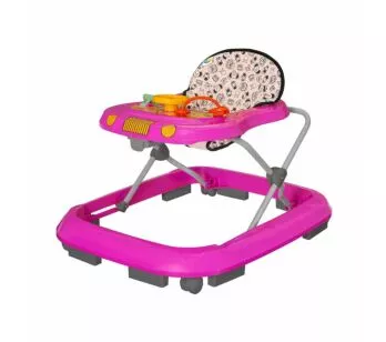 Andador Infantil Bebê - Safari - Rosa - Tutti Baby