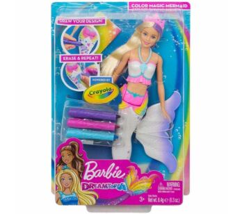 Boneca Barbie Sereia - Cor Mágica - com Canetinhas - Dreamtopia - Mattel
