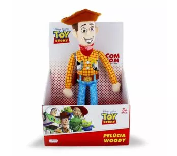 Pelúcia Woody com Som - 30 cm - Toy Story - Multikids