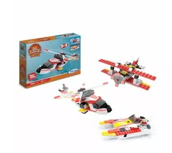 Blocos de Montar - 3 em 1 - Bombeiros - Resgate Marítimo - 164 pcs - Xalingo