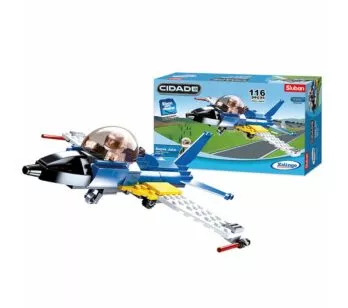 Blocos de Montar - Cidade - Super Jato - 116 pcs - Xalingo