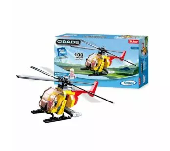 Blocos de Montar - Cidade - Passeio de Helicóptero - 100 pcs - Xalingo
