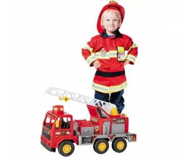Caminhão Roda Livre - Bombeiro Fire - Sirene com Sons e Luzes - Magic Toys